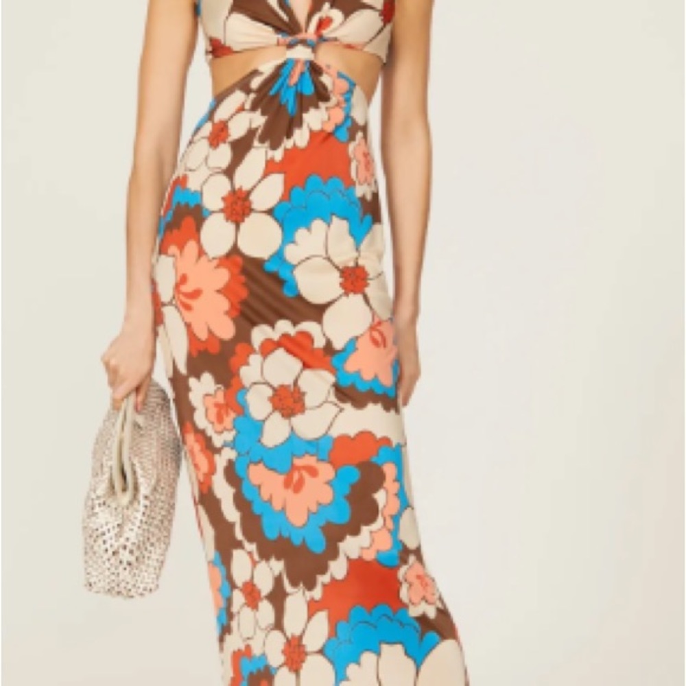 EUC Ronny Kobo retro 70’s inspired cut out dress. - Picture 2 of 5